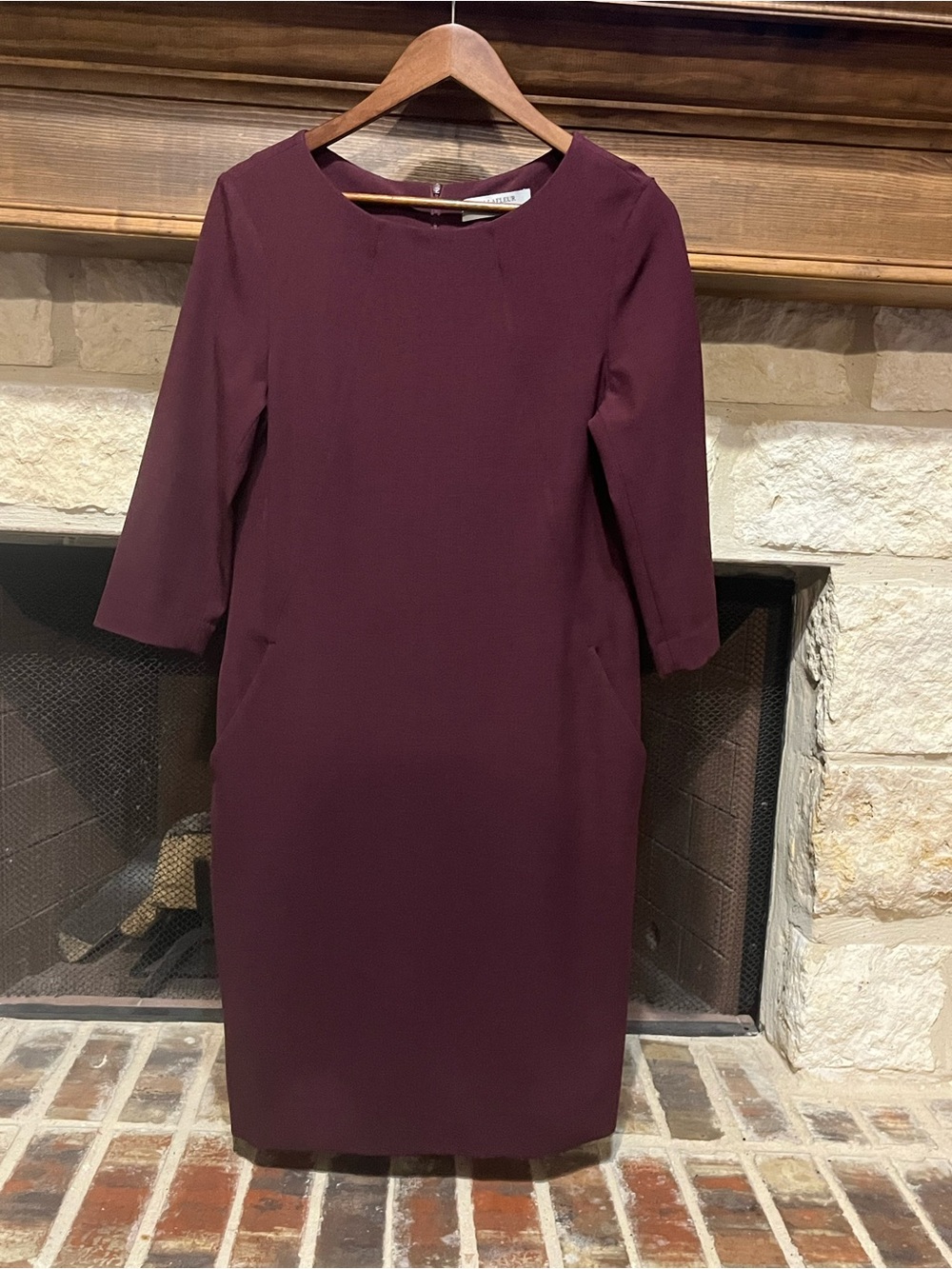 M.M.LaFleur Etsuko Sheath Dress Burgundy Size 10